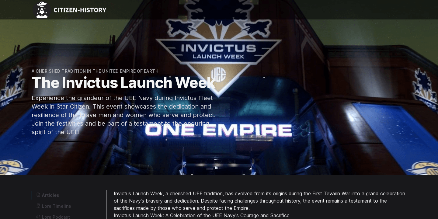 LORE Invictus Launch Week